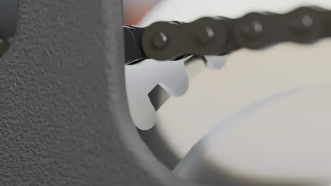 Closeup of a sprocket