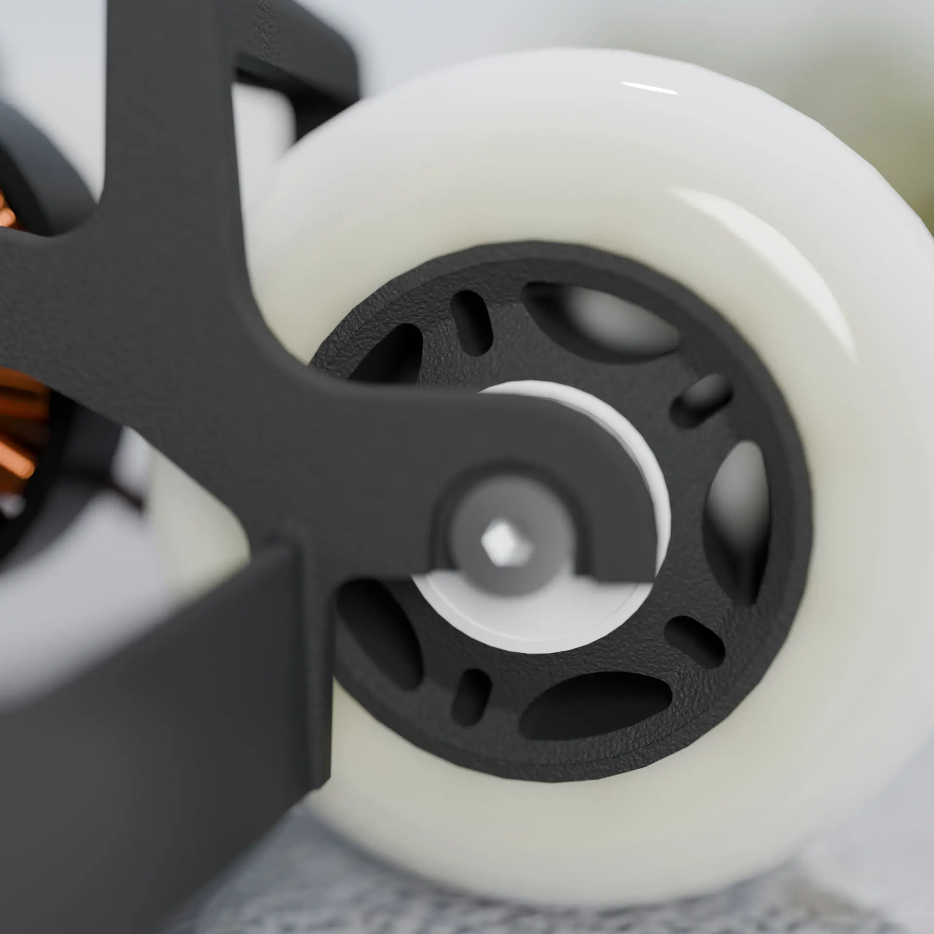 Le KoumKoum utilise des roues de roller standard.